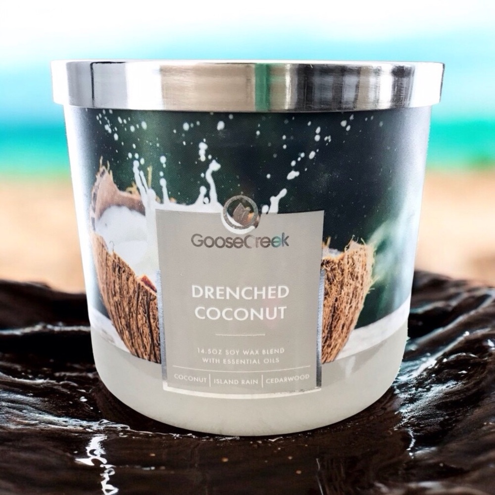 🆕40+ Hrs Drenched Coconuts 3 Wick Candle